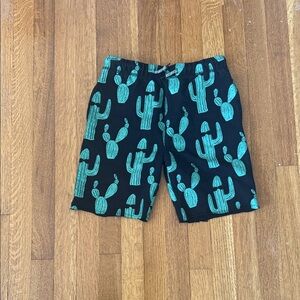 Appaman Boys Youth Size 12 Cactus Print Shorts - Black and Green